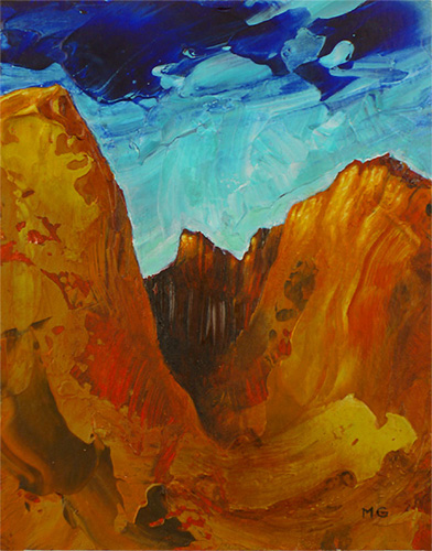 experimental acrylic painting.