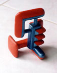 Abstract wood, paint sculpture.