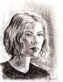 Realist charcoal drawing.