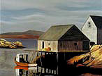 Realist oil painting.