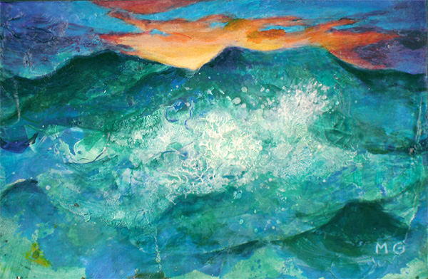 experimental acrylic painting.