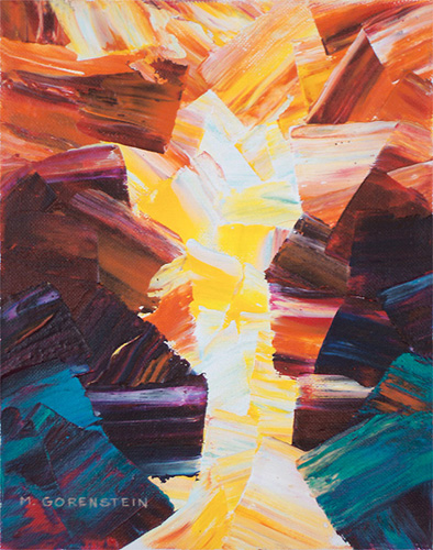 experimental acrylic painting.